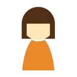 Female General Orange SVG Icon